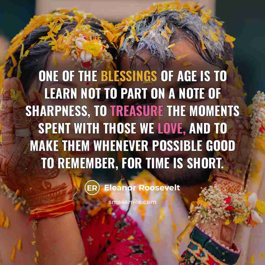 “One of the blessings of age is to learn not…” quote by Eleanor Roosevelt