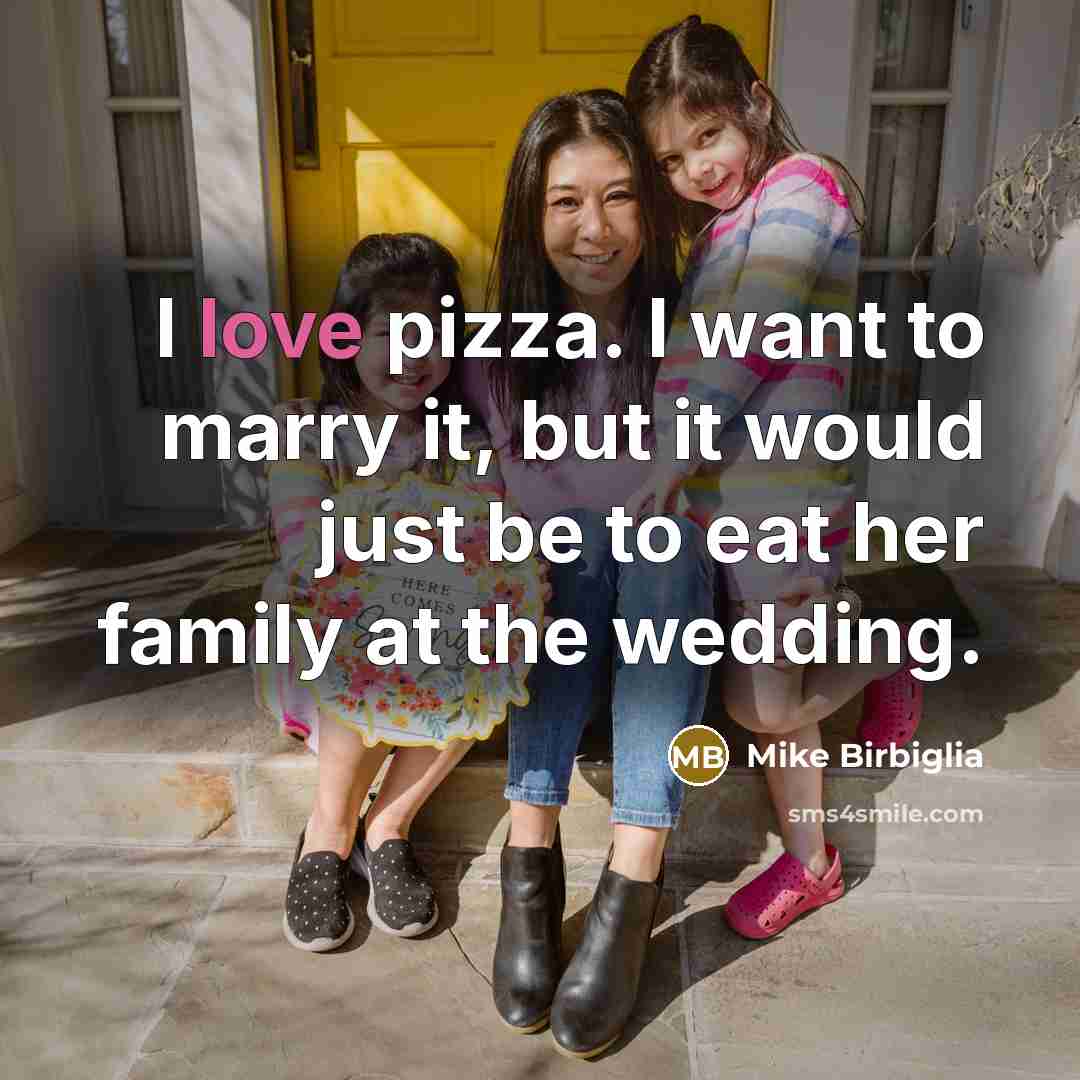 “I love pizza. I want to marry it, but it…” quote by Mike Birbiglia