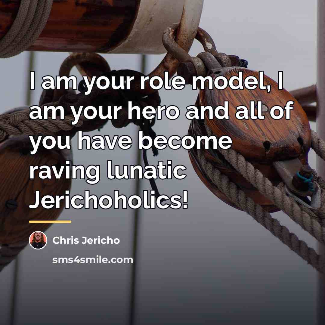 “I am your role model, I am your hero and…” quote by Chris Jericho