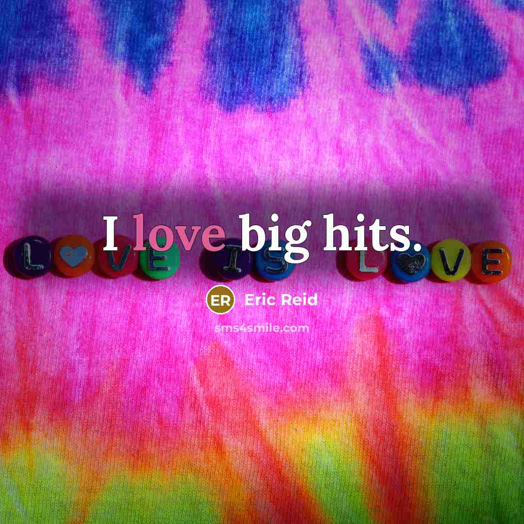 “I love big hits.…” quote by Eric Reid