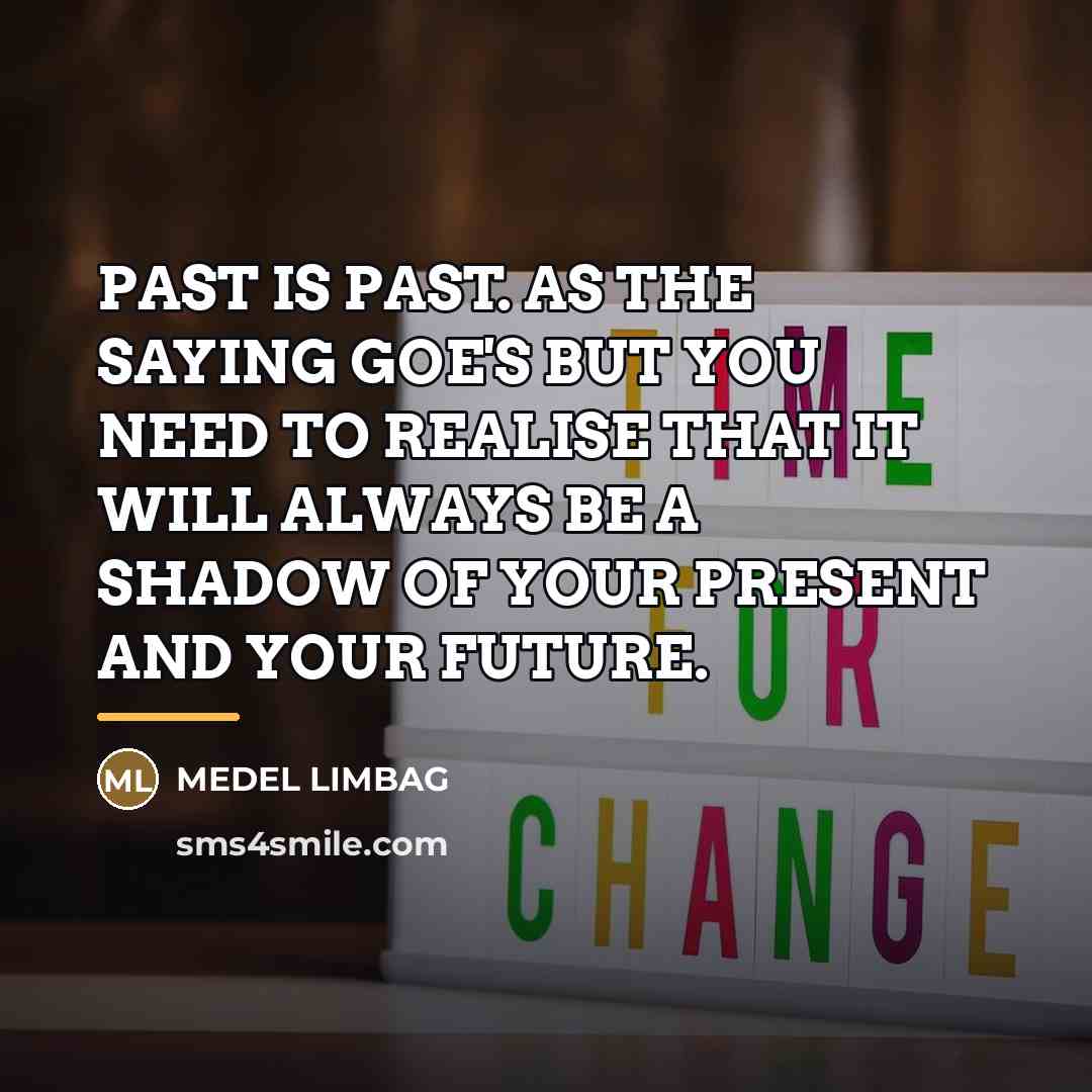 “PAST IS PAST. AS THE SAYING GOE'S BUT YOU NEED…” quote by Medel Limbag