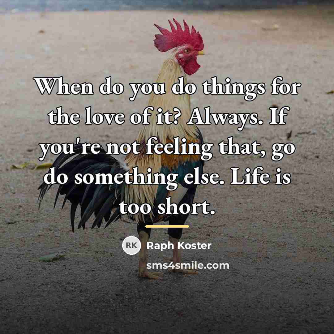 “When do you do things for the love of it?…” quote by Raph Koster