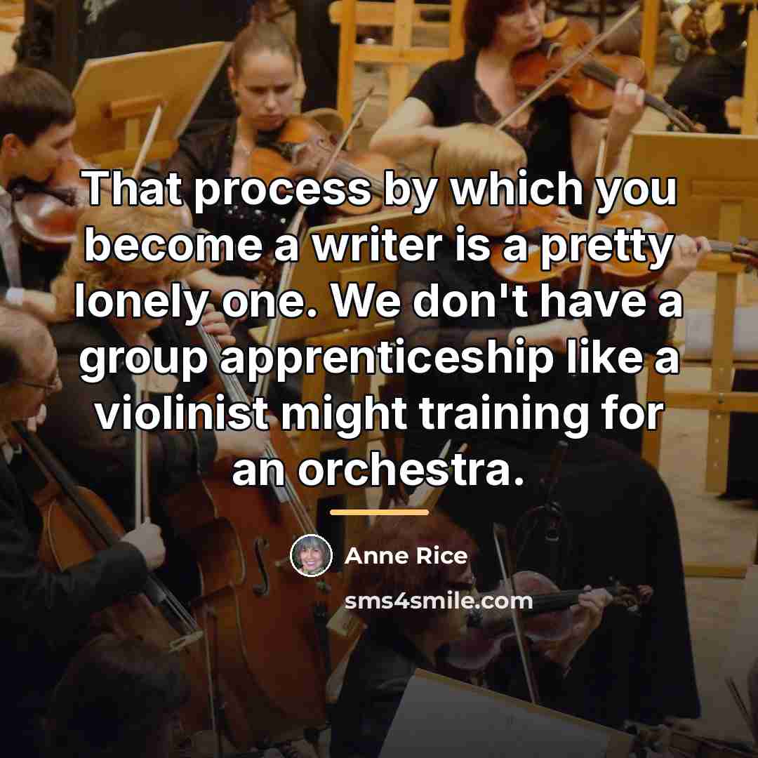 “That process by which you become a writer is a…” quote by Anne Rice