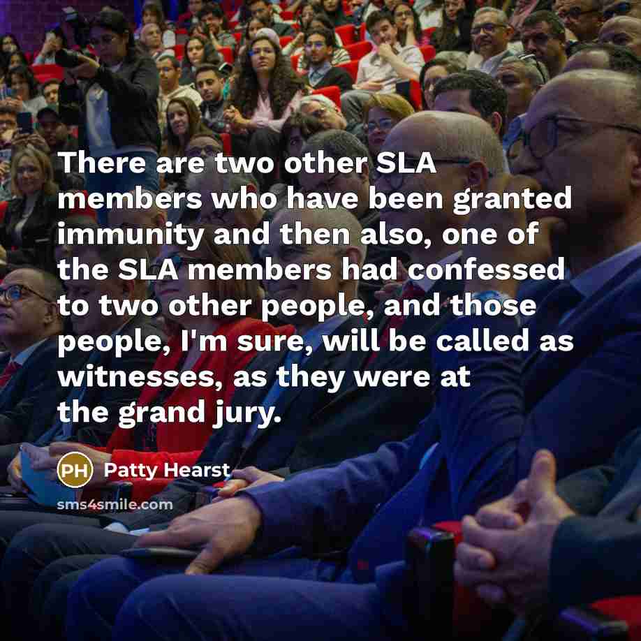 “There are two other SLA members who have been granted…” quote by Patty Hearst