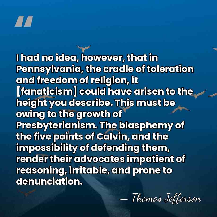 I had no idea, however, that in Pennsylvania, the cradle of toleration&hellip; - Thomas Jefferson