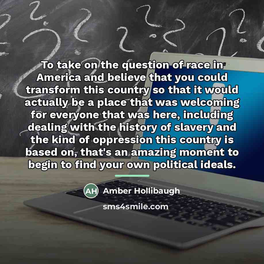 “To take on the question of race in America and…” quote by Amber Hollibaugh