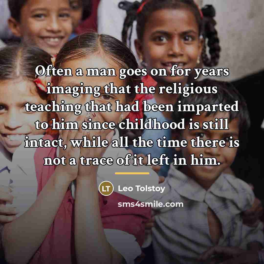 “Often a man goes on for years imaging that the…” quote by Leo Tolstoy