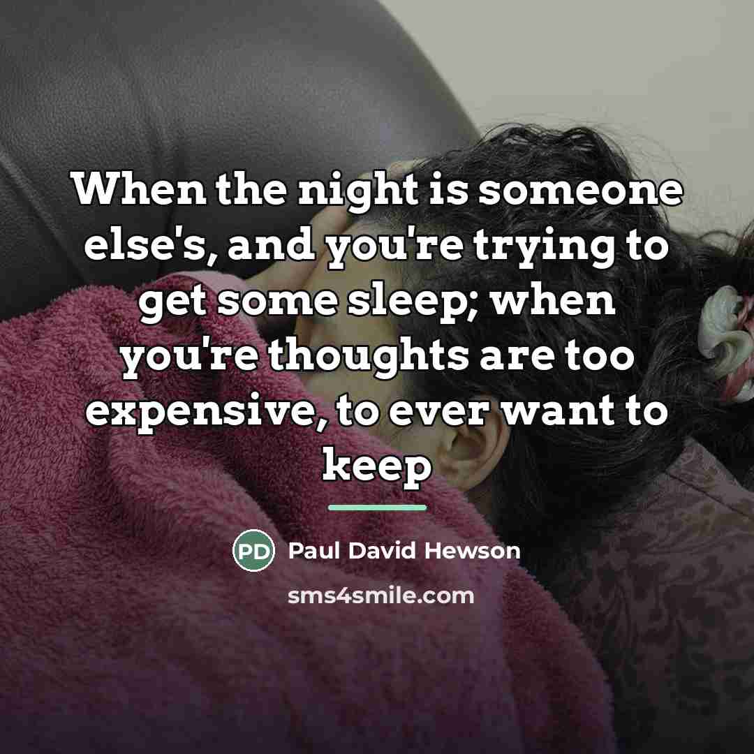 “When the night is someone else's, and you're trying to…” quote by Paul David Hewson
