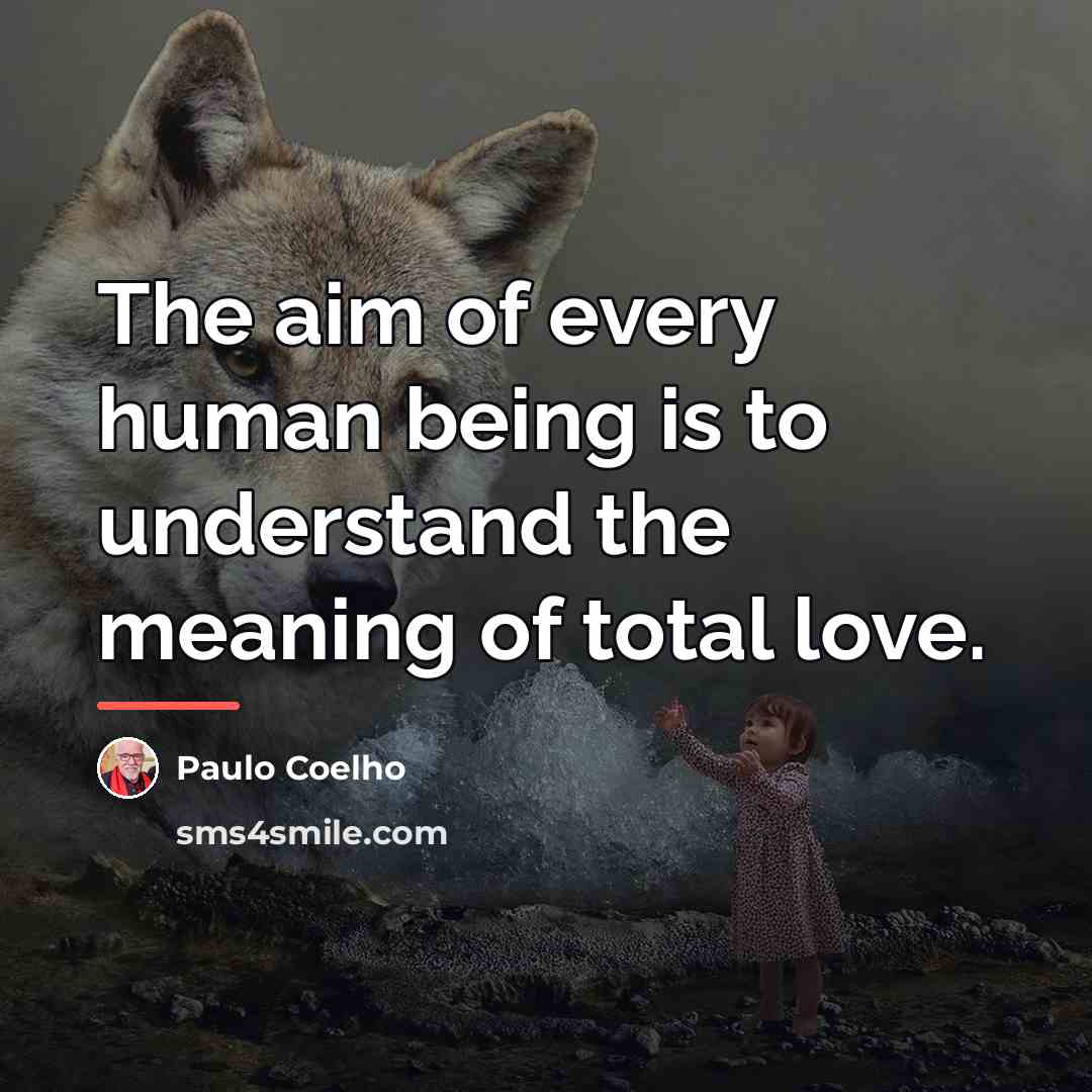“The aim of every human being is to understand the…” quote by Paulo Coelho