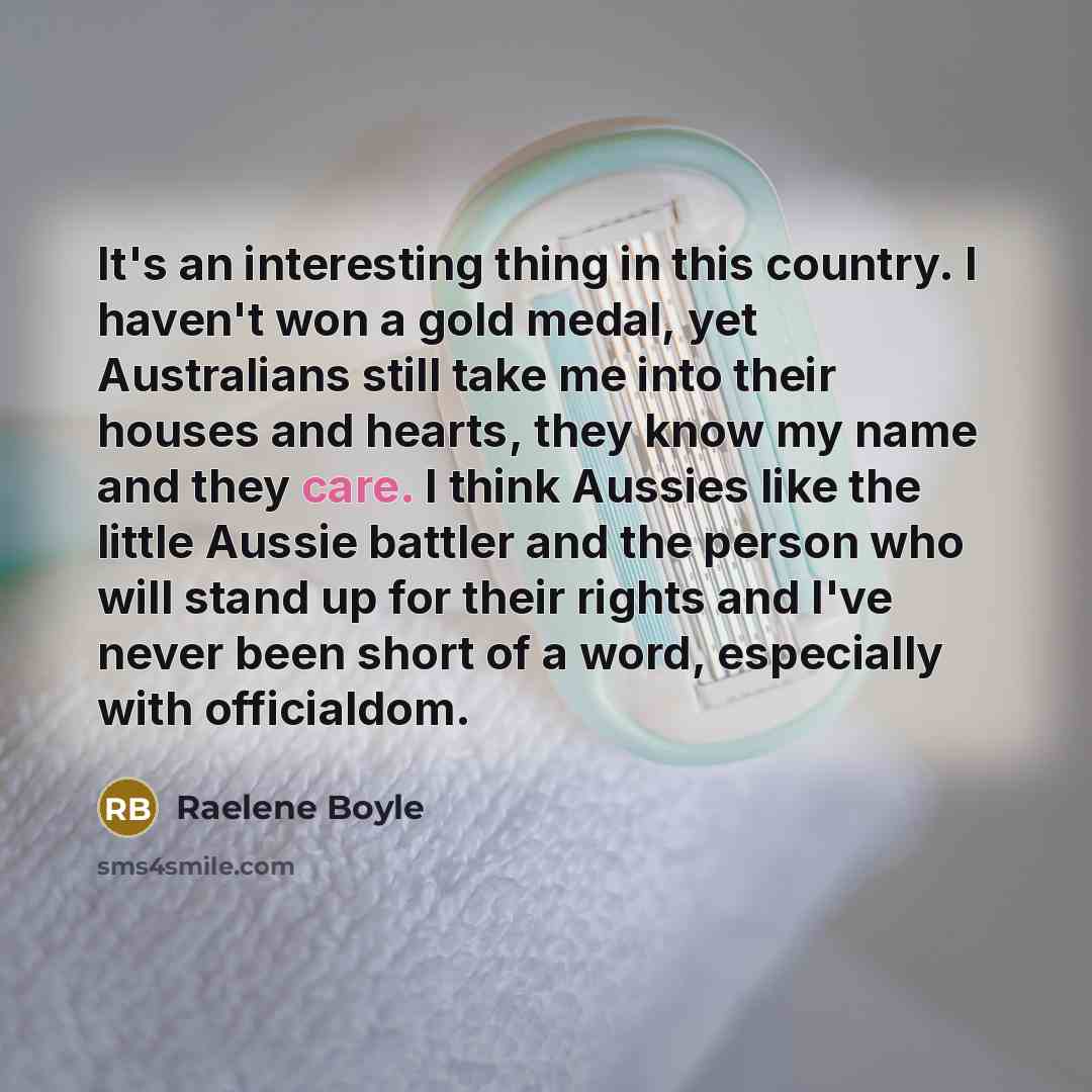 “It's an interesting thing in this country. I haven't won…” quote by Raelene Boyle