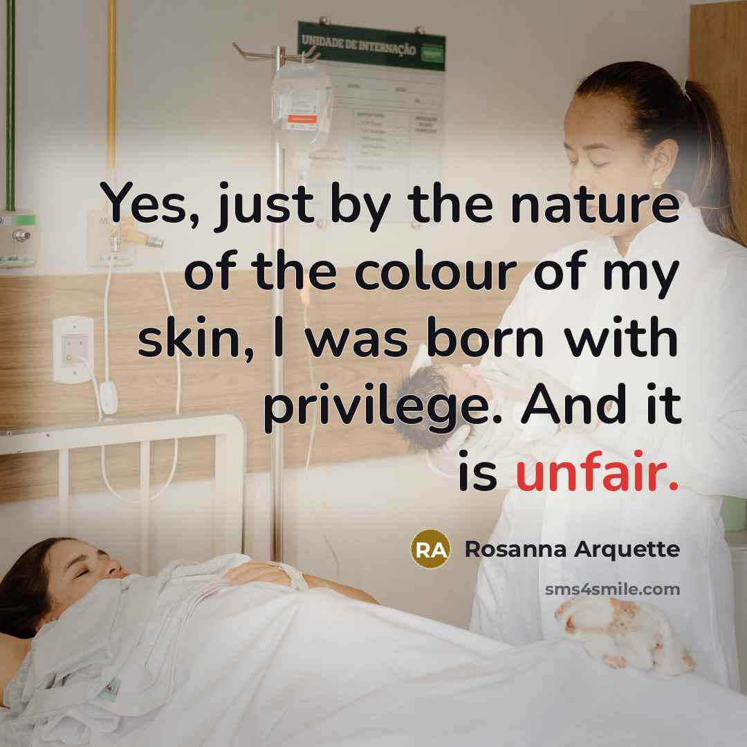“Yes, just by the nature of the colour of my…” quote by Rosanna Arquette