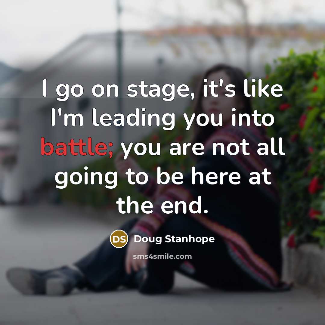 “I go on stage, it's like I'm leading you into…” quote by Doug Stanhope