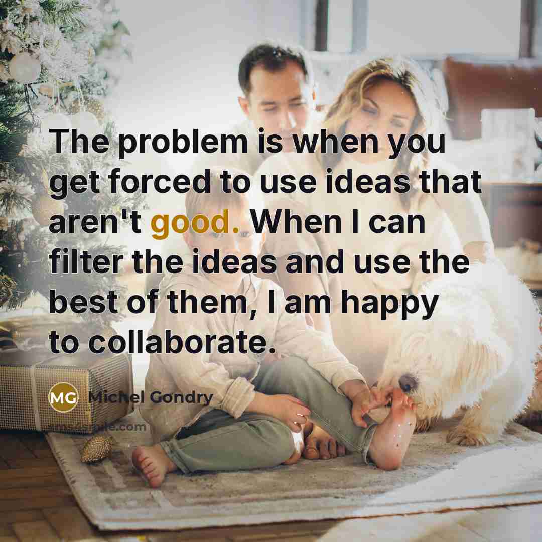 “The problem is when you get forced to use ideas…” quote by Michel Gondry