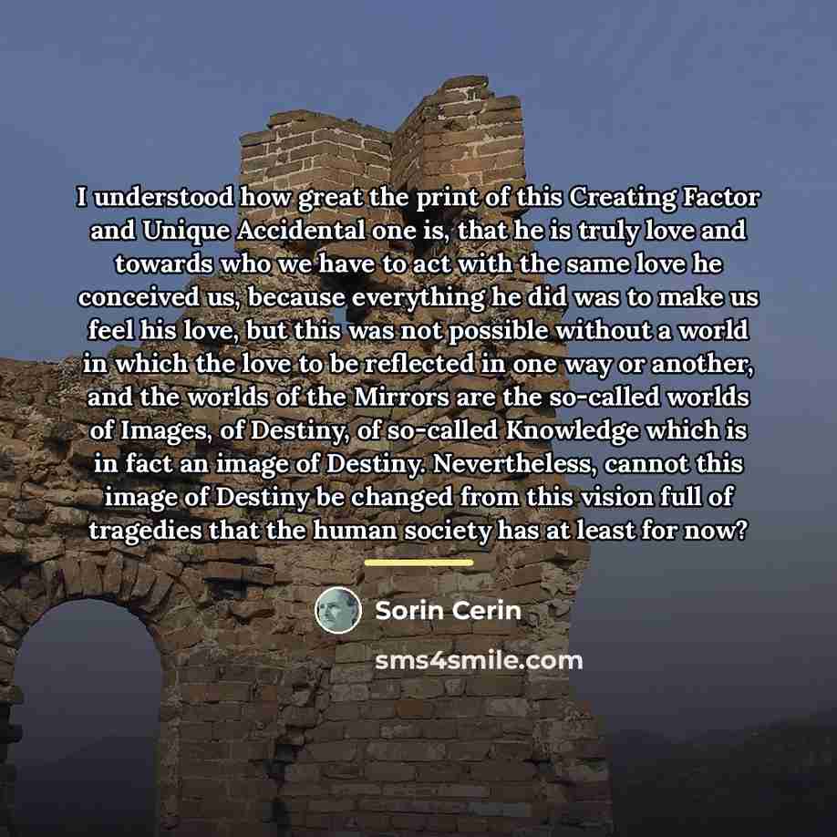“I understood how great the print of this Creating Factor…” quote by Sorin Cerin