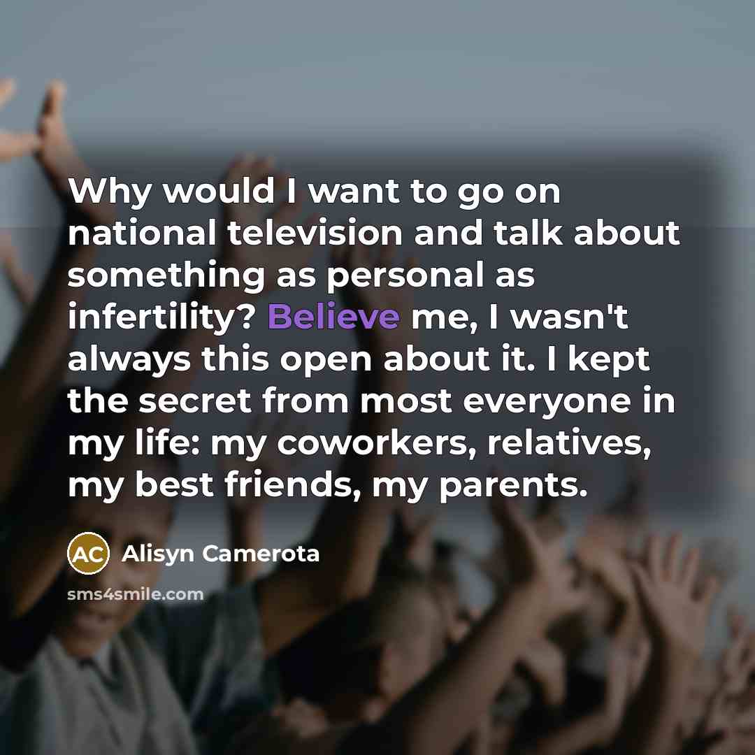“Why would I want to go on national television and…” quote by Alisyn Camerota
