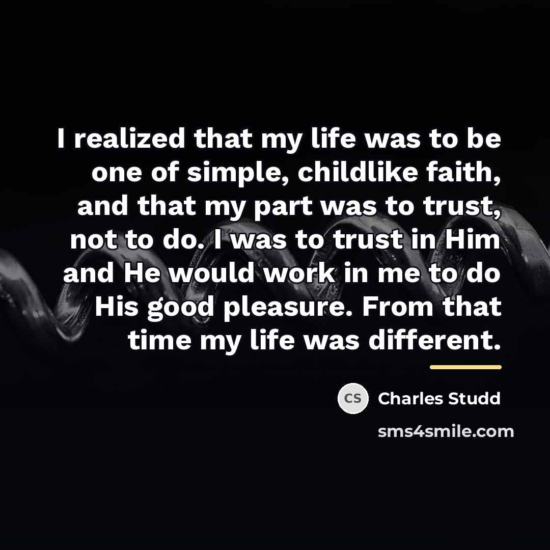 “I realized that my life was to be one of…” quote by Charles Studd
