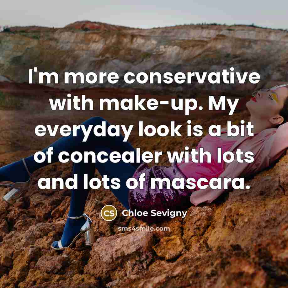 “I'm more conservative with make-up. My everyday look is a…” quote by Chloe Sevigny