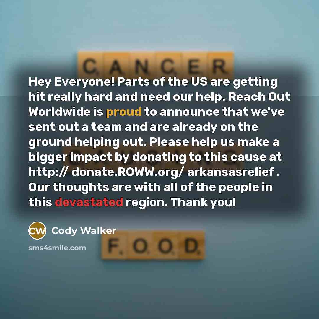 “Hey Everyone! Parts of the US are getting hit really…” quote by Cody Walker