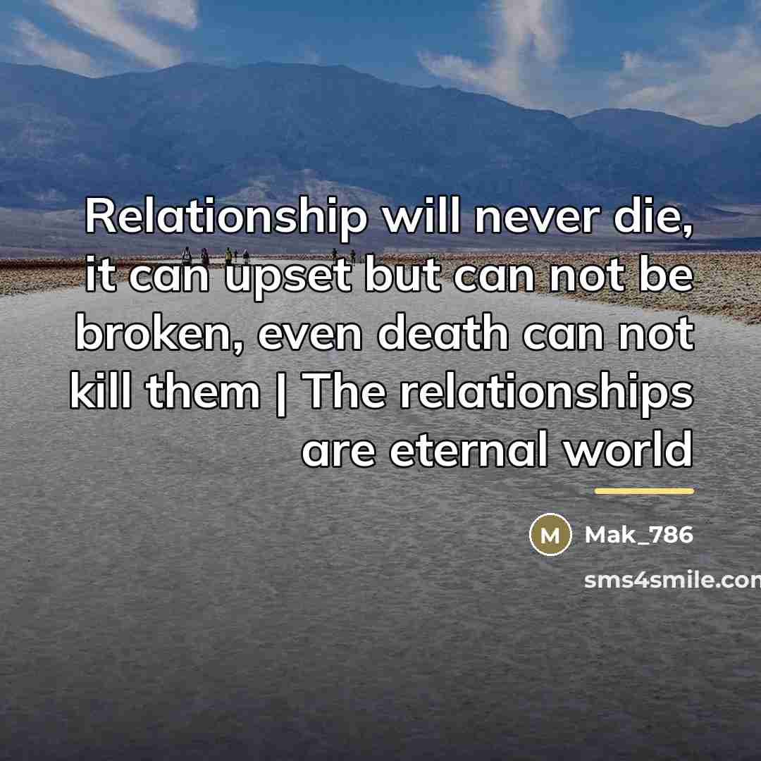 “Relationship will never die, it can upset but can not…” quote by Mak_786