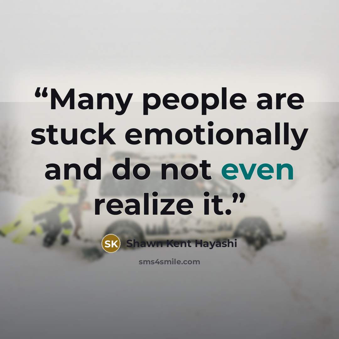 “Many people are stuck emotionally and do not even realize it.” quote by Shawn Kent Hayashi