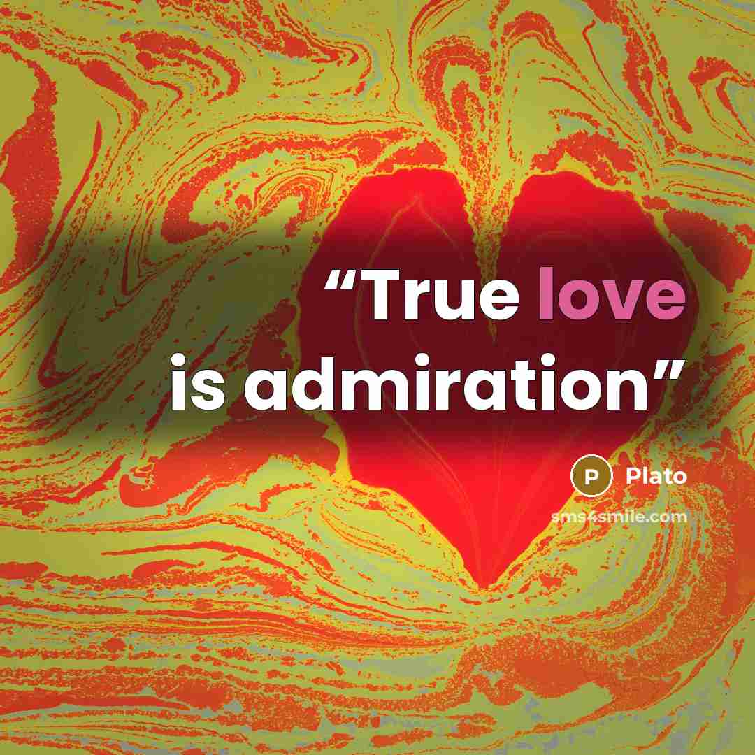 “True love is admiration” quote by Plato