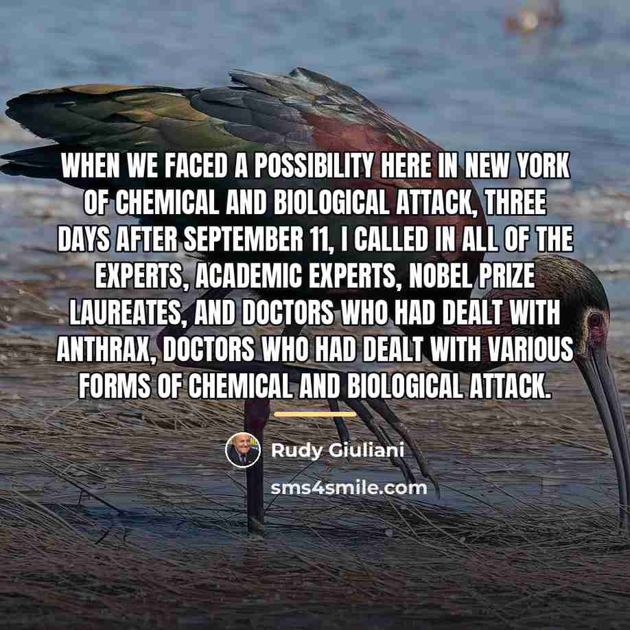 “When we faced a possibility here in New York of…” quote by Rudy Giuliani