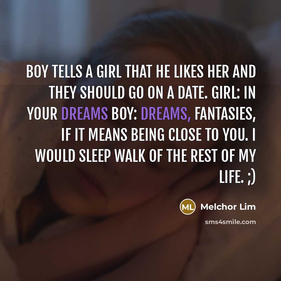“Boy tells a girl that he likes her and they…” quote by Melchor Lim