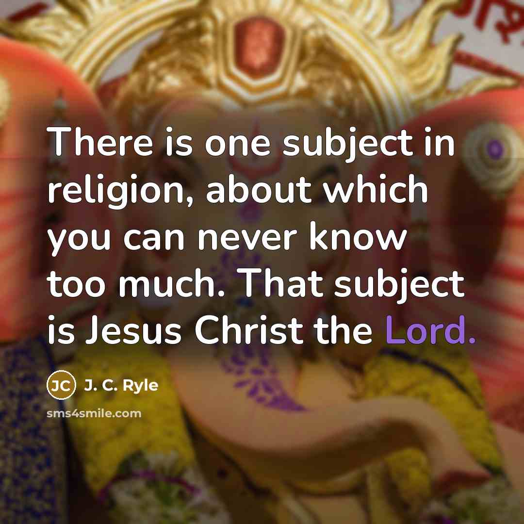 “There is one subject in religion, about which you can…” quote by J. C. Ryle
