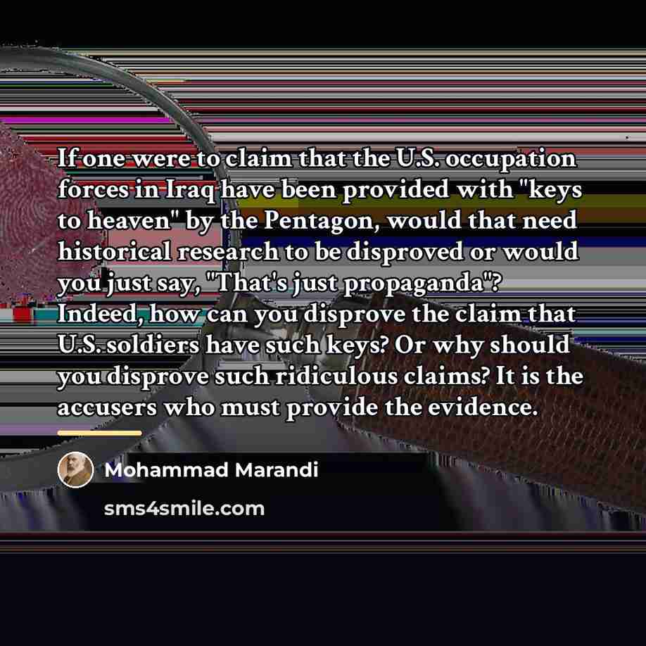 “If one were to claim that the U.S. occupation forces…” quote by Mohammad Marandi