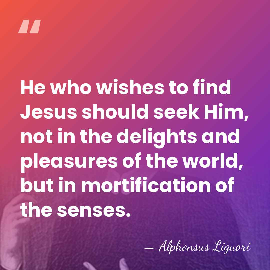 He who wishes to find Jesus should seek Him, not in the&hellip; - Alphonsus Liguori