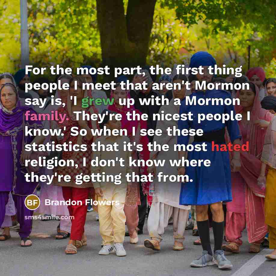 “For the most part, the first thing people I meet…” quote by Brandon Flowers