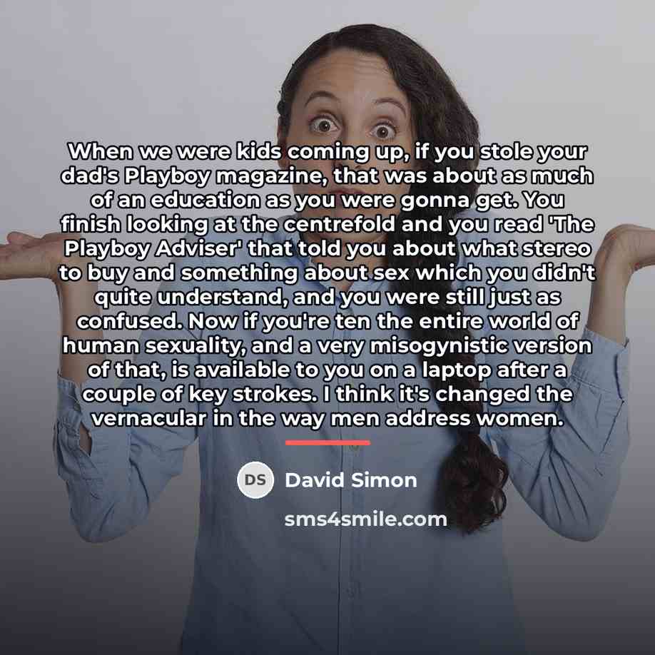 “When we were kids coming up, if you stole your…” quote by David Simon