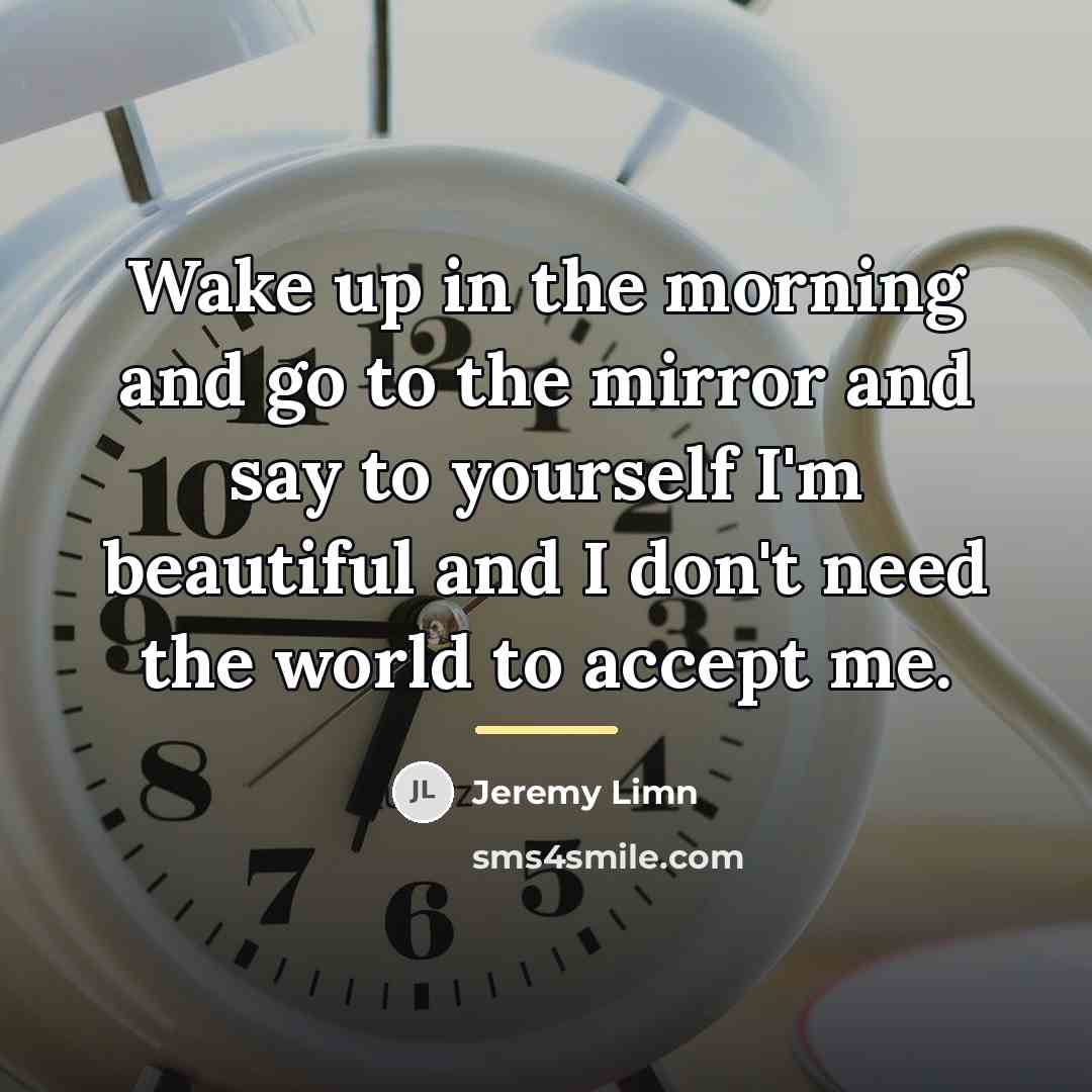 “Wake up in the morning and go to the mirror…” quote by Jeremy Limn