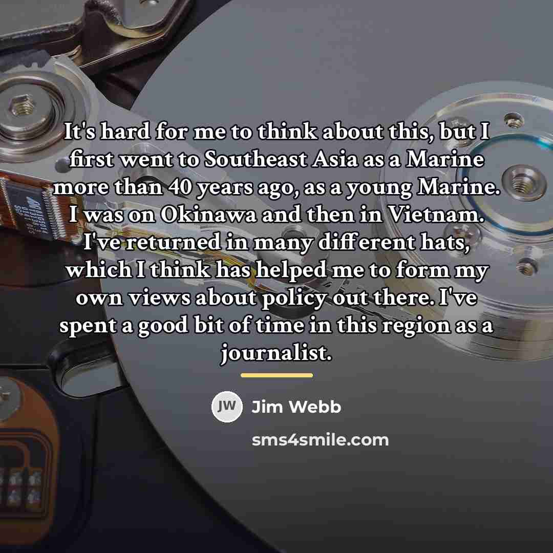 “It's hard for me to think about this, but I…” quote by Jim Webb
