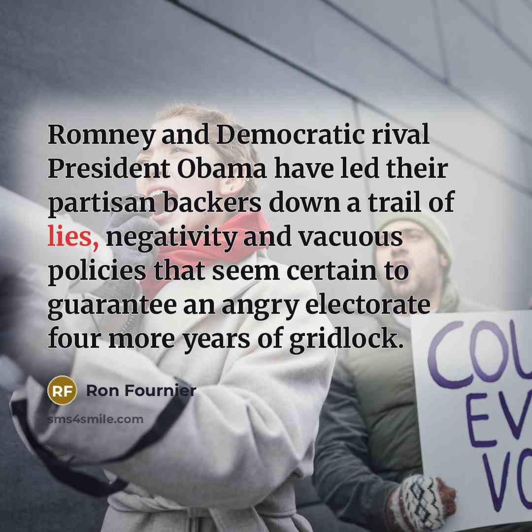 “Romney and Democratic rival President Obama have led their partisan…” quote by Ron Fournier