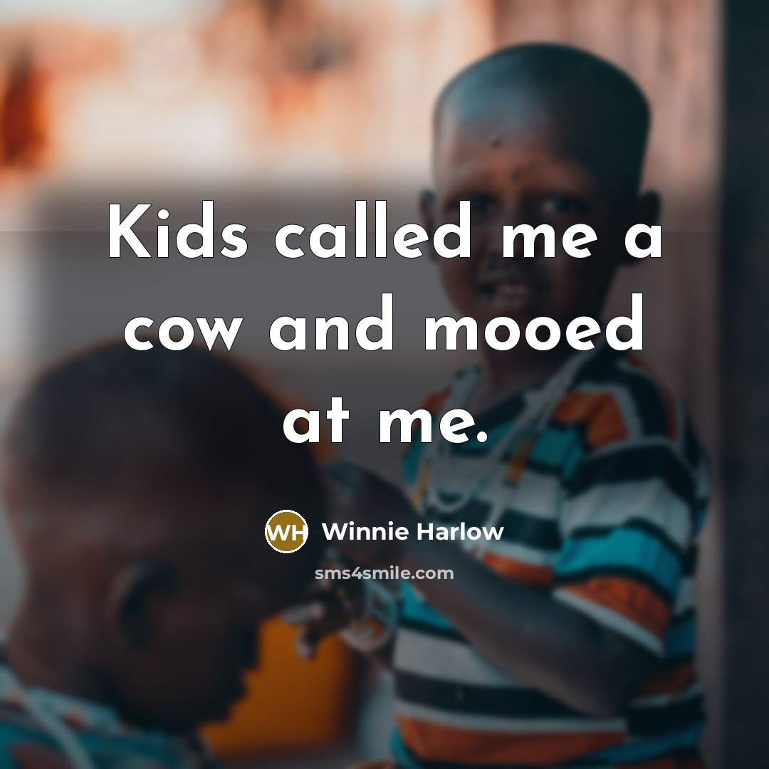 “Kids called me a cow and mooed at me.…” quote by Winnie Harlow