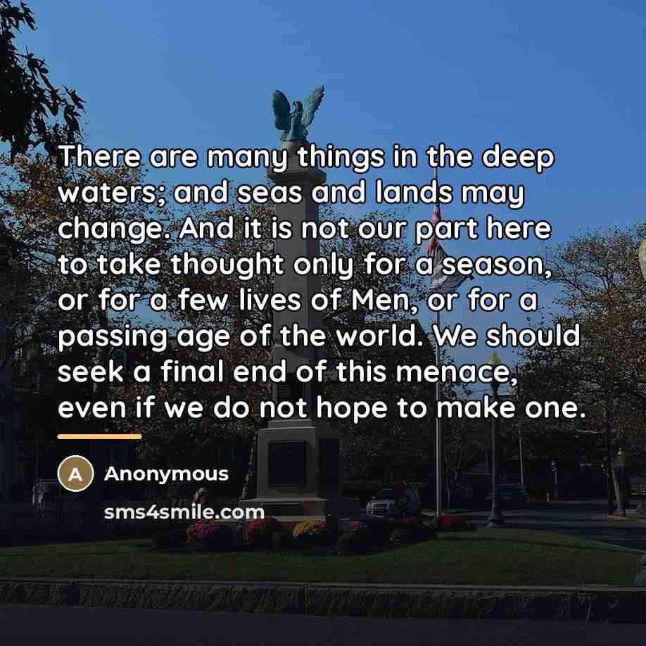 “There are many things in the deep waters; and seas…” quote by Anonymous