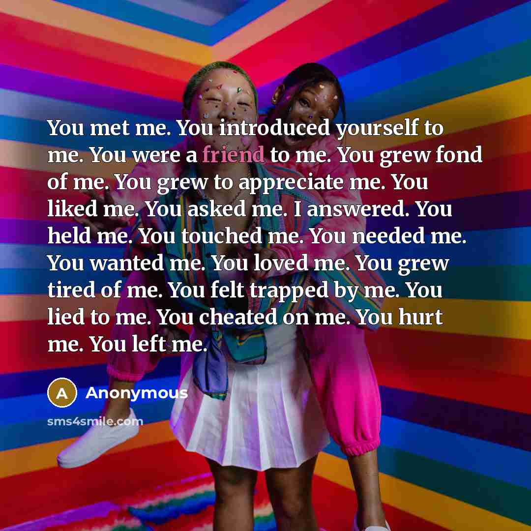“You met me. You introduced yourself to me. You were…” quote by Anonymous