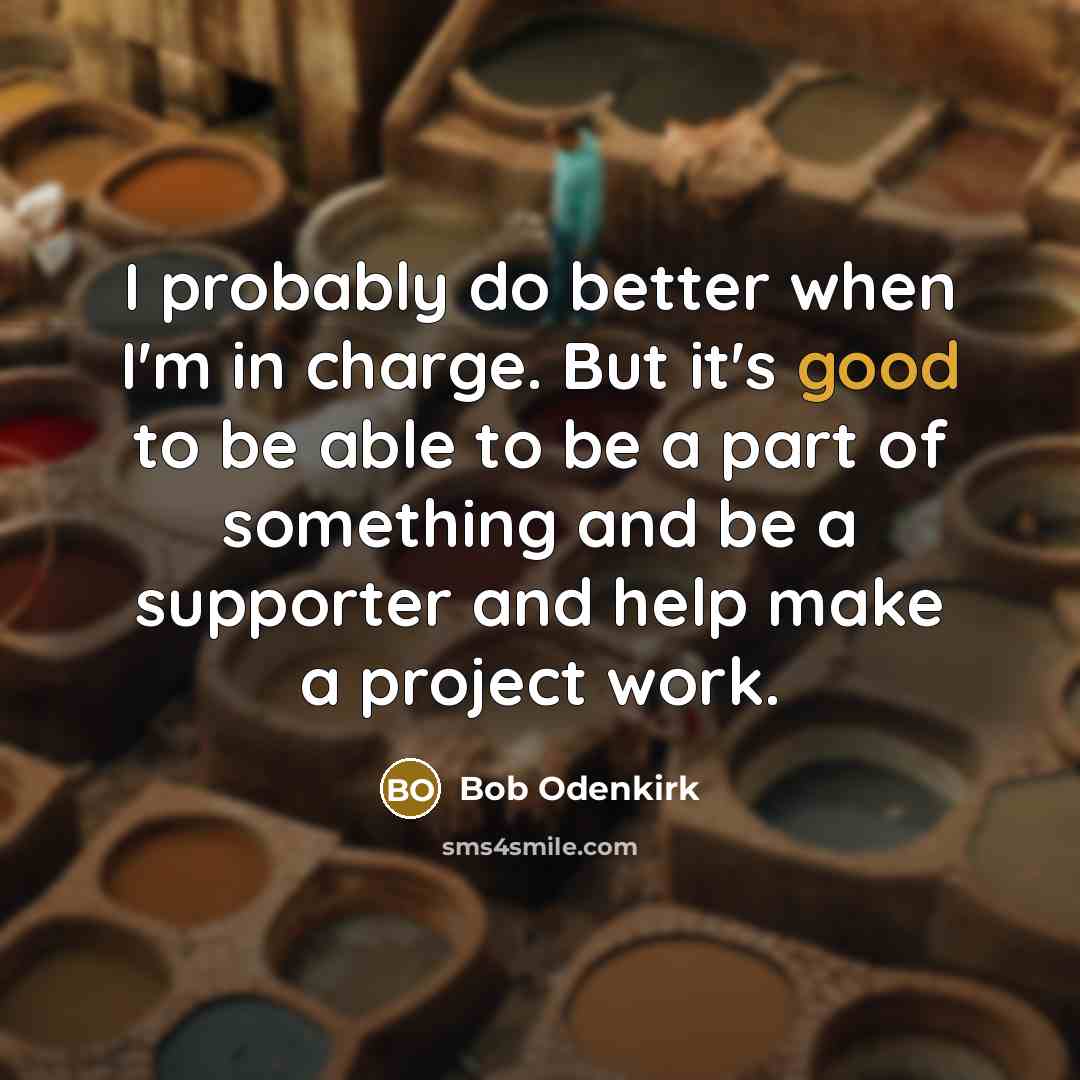 “I probably do better when I'm in charge. But it's…” quote by Bob Odenkirk