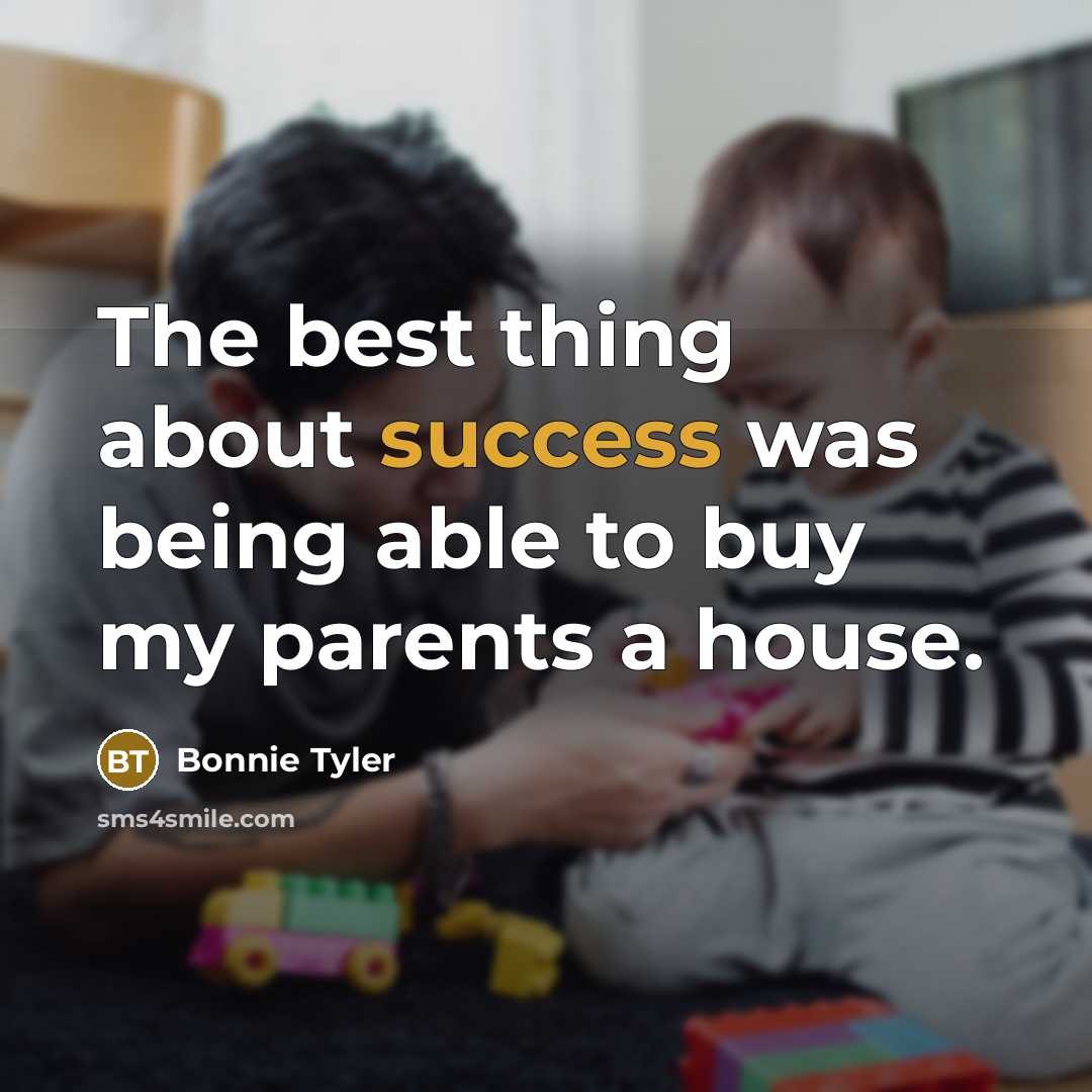 “The best thing about success was being able to buy…” quote by Bonnie Tyler