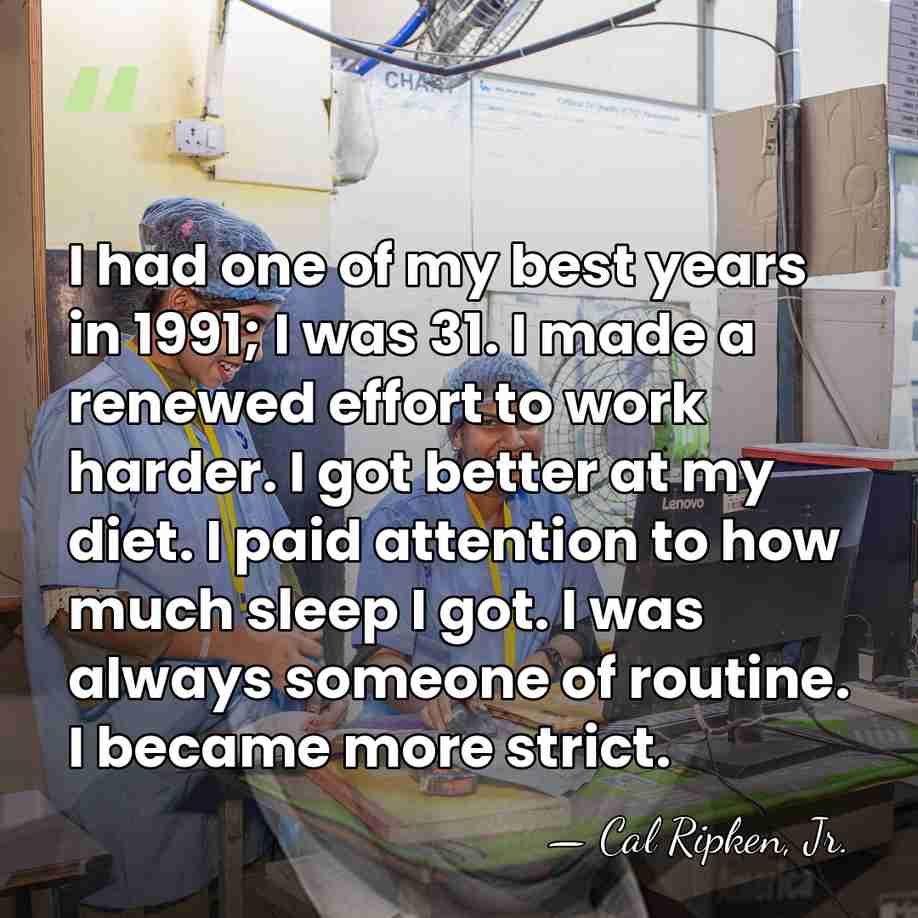 I had one of my best years in 1991; I was 31.&hellip; - Cal Ripken, Jr.