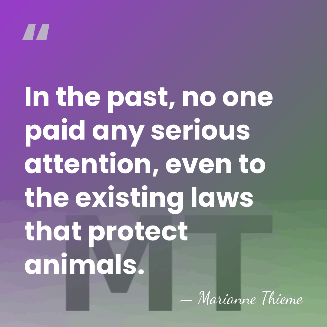 In the past, no one paid any serious attention, even to the&hellip; - Marianne Thieme