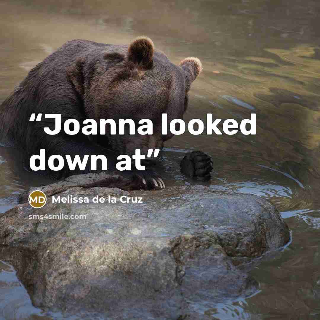 “Joanna looked down at” quote by Melissa de la Cruz