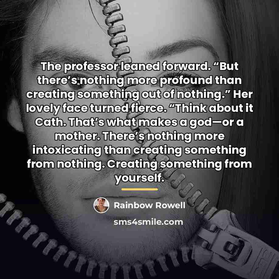 “The professor leaned forward. “But there’s nothing more profound than…” quote by Rainbow Rowell