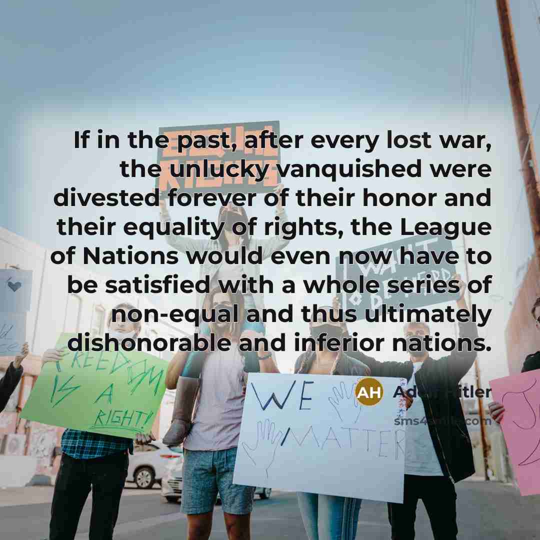 “If in the past, after every lost war, the unlucky…” quote by Adolf Hitler