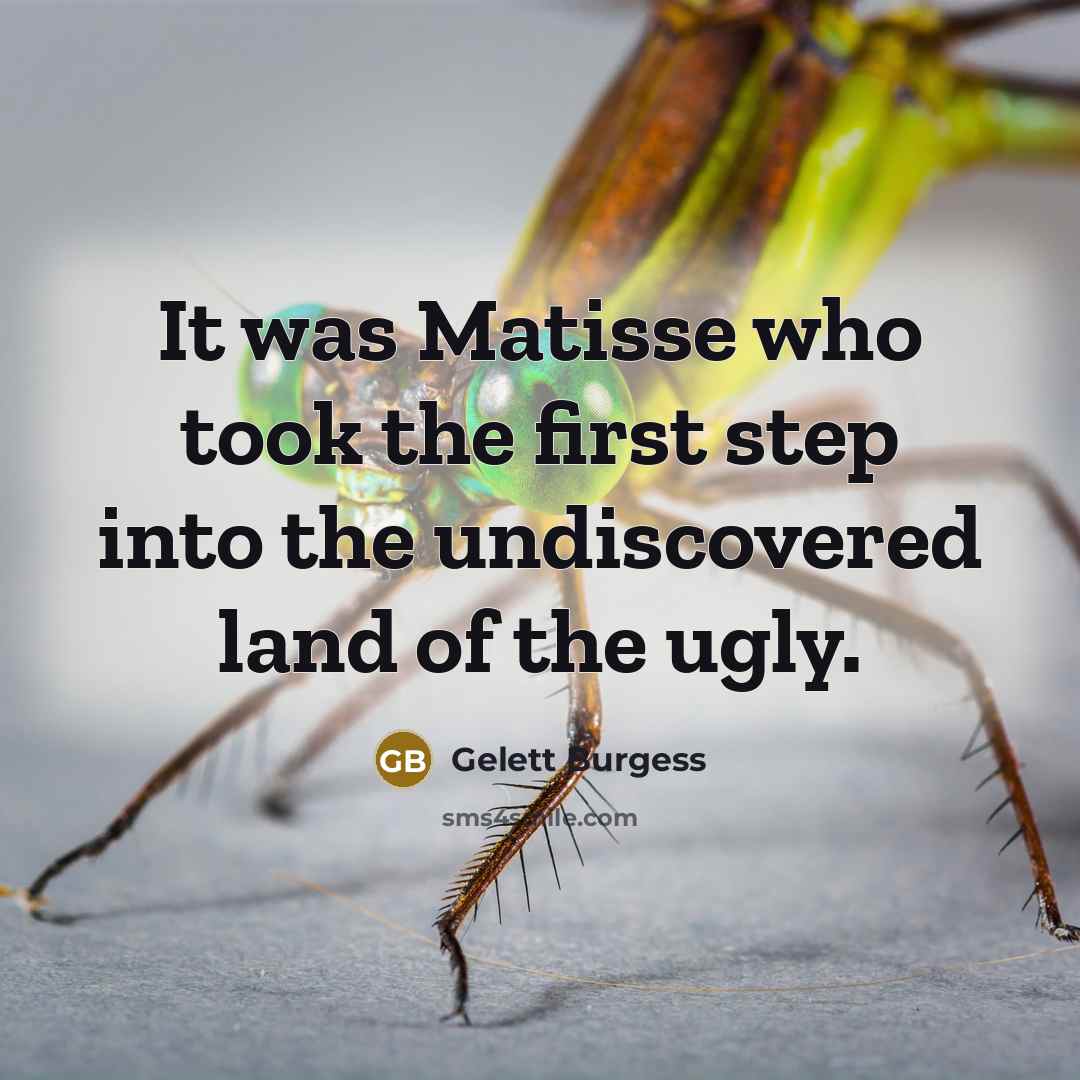 “It was Matisse who took the first step into the…” quote by Gelett Burgess