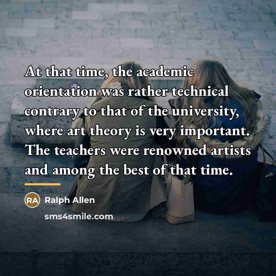“At that time, the academic orientation was rather technical contrary…” quote by Ralph Allen