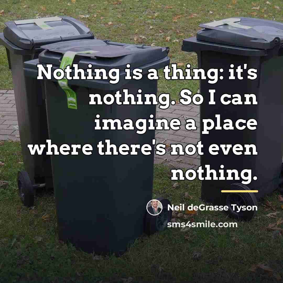 “Nothing is a thing: it's nothing. So I can imagine…” quote by Neil deGrasse Tyson