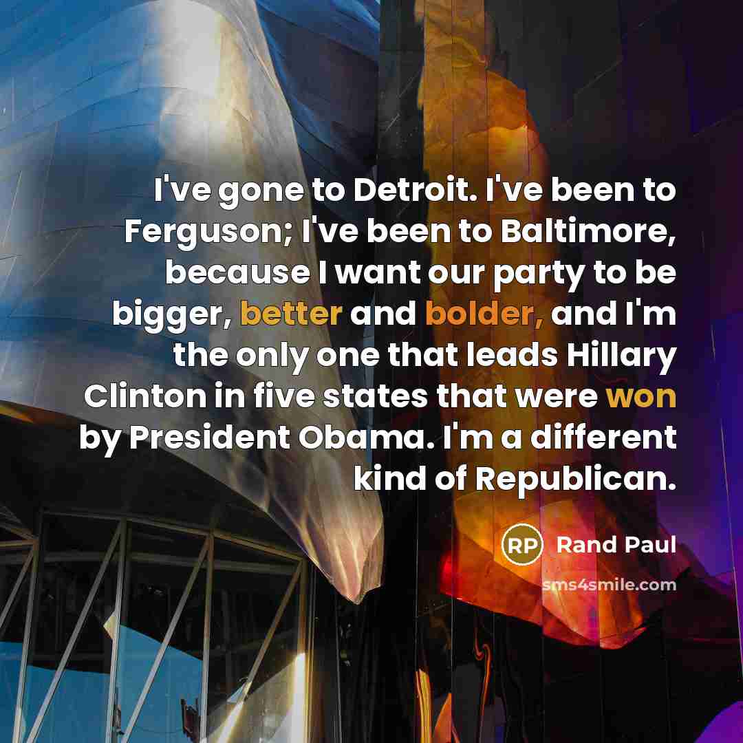 “I've gone to Detroit. I've been to Ferguson; I've been…” quote by Rand Paul