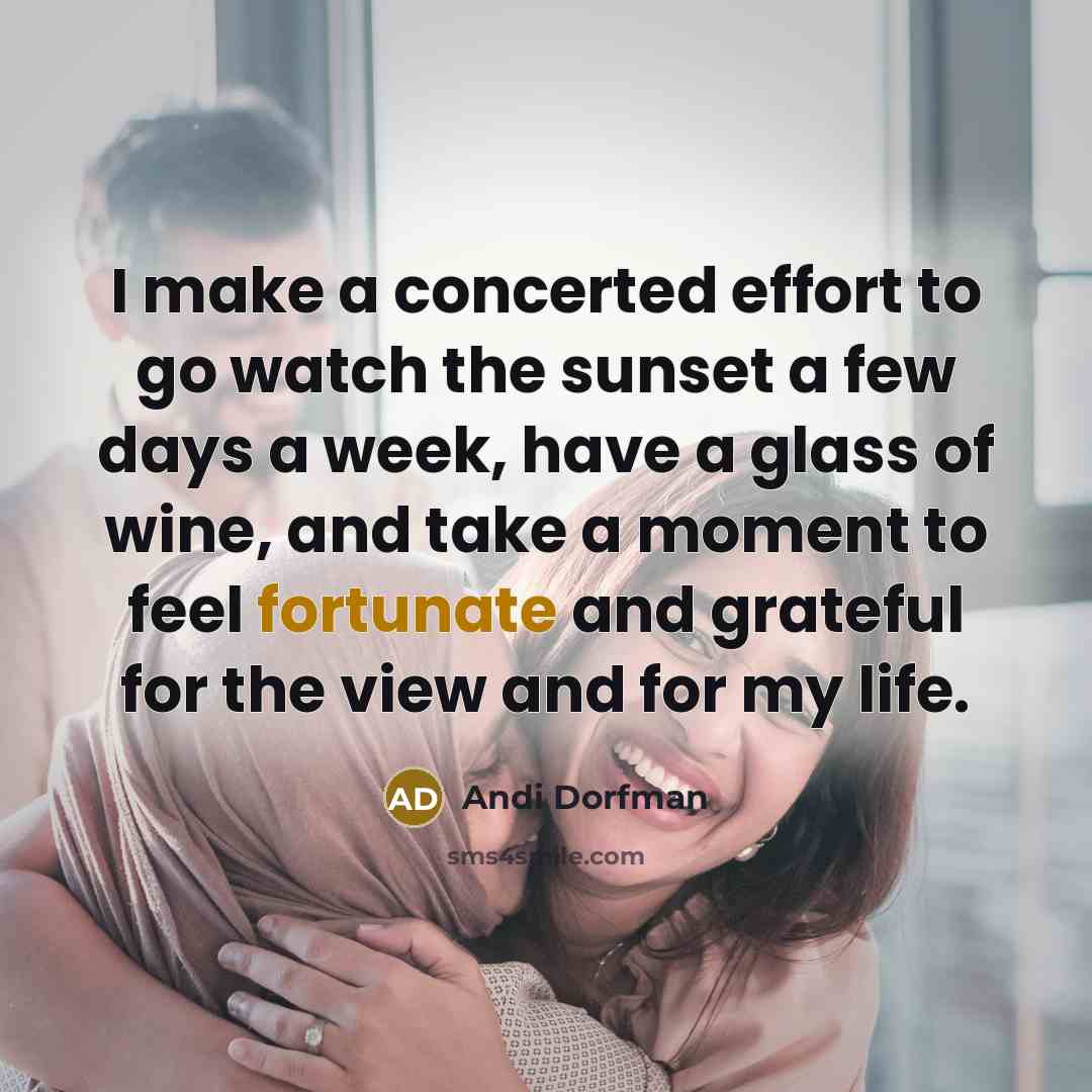 “I make a concerted effort to go watch the sunset…” quote by Andi Dorfman